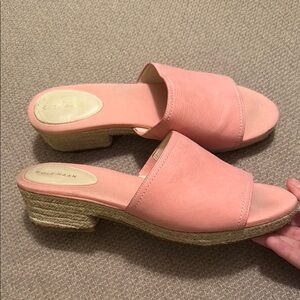 Womens COLE HAAN GISELLE ESPADRILLE slides, comfy walk Sandals pink size 10.5 B